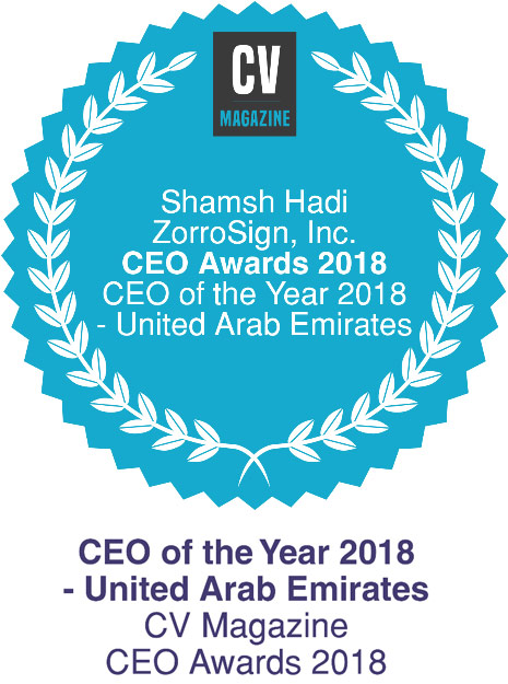 CEO of the Year 2018 – United Arab Emirates CV Magazine CEO Awards 2018