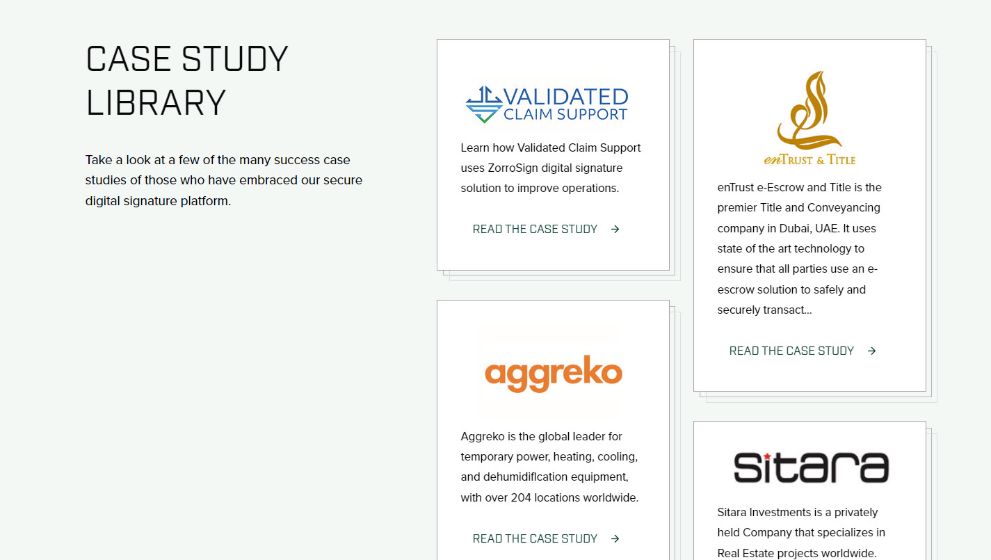ZorroSign Customer Case Studies Across Industries